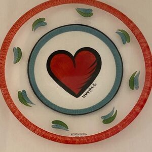 Kosta Boda Heart Plate